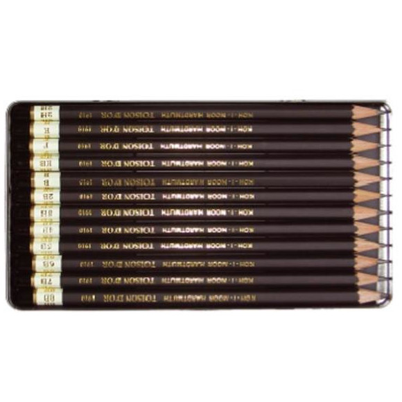 Zestaw ołówków grafitowych Toison Dor 12szt. metalowa kasetka