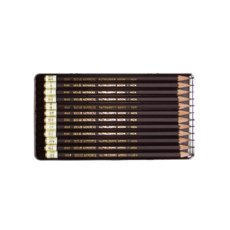 Zestaw ołówków grafitowych Toison Dor 12szt. metalowa kasetka