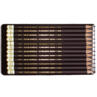 Zestaw ołówków grafitowych Toison Dor 12szt. metalowa kasetka