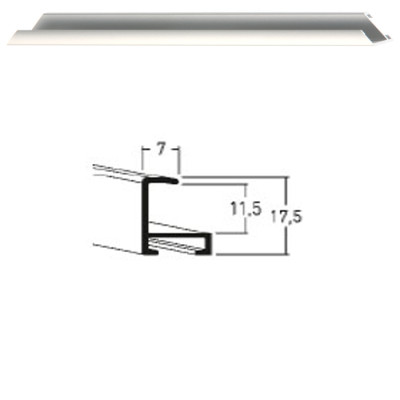 Listwa 01 004 srebrny mat cena za mb