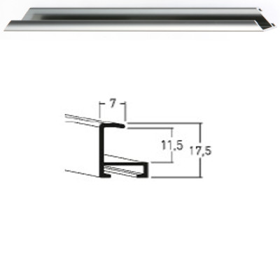 Listwa 01 233 stalowy połysk cena za mb