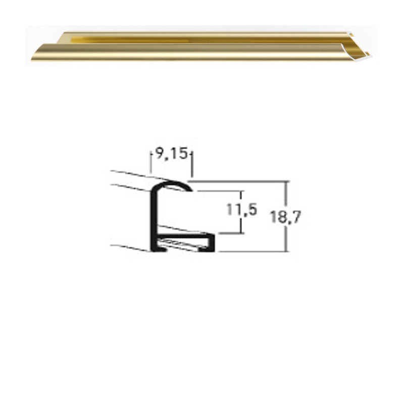Listwa 02 001 złoty połysk cena za mb