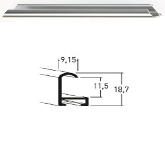Listwa 02 003 srebrny połysk cena za mb