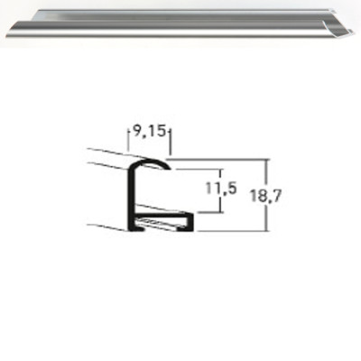 Listwa 02 003 srebrny połysk cena za mb