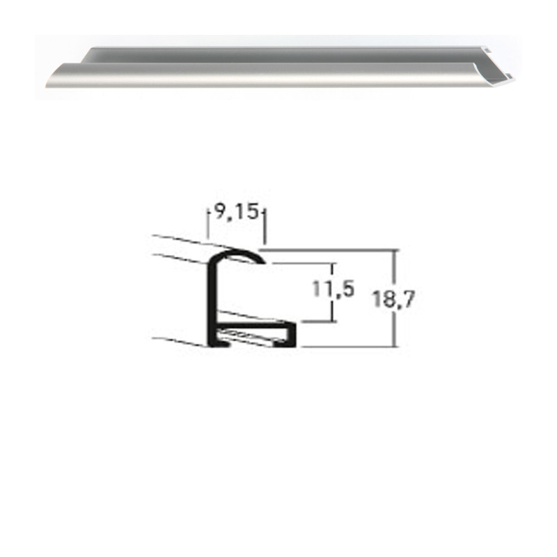 Listwa 02 004 srebrny mat cena za mb
