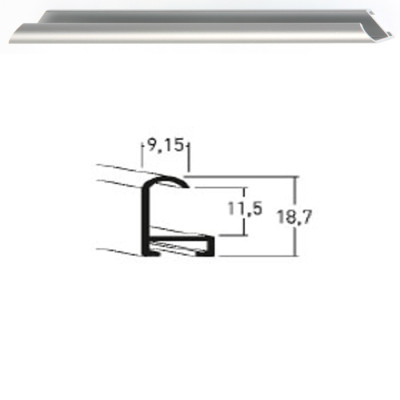 Listwa 02 004 srebrny mat cena za mb