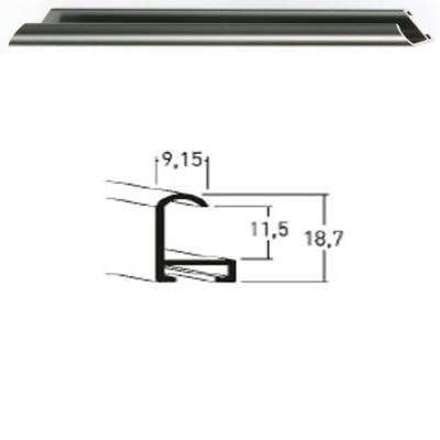 Listwa 02 006 kontrastowy szary połysk cena za mb