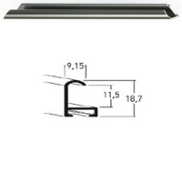 Listwa 02 006 kontrastowy szary połysk cena za mb