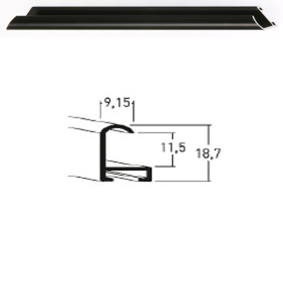 Listwa 02 016 czarny połysk cena za mb