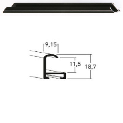Listwa 02 016 czarny połysk cena za mb