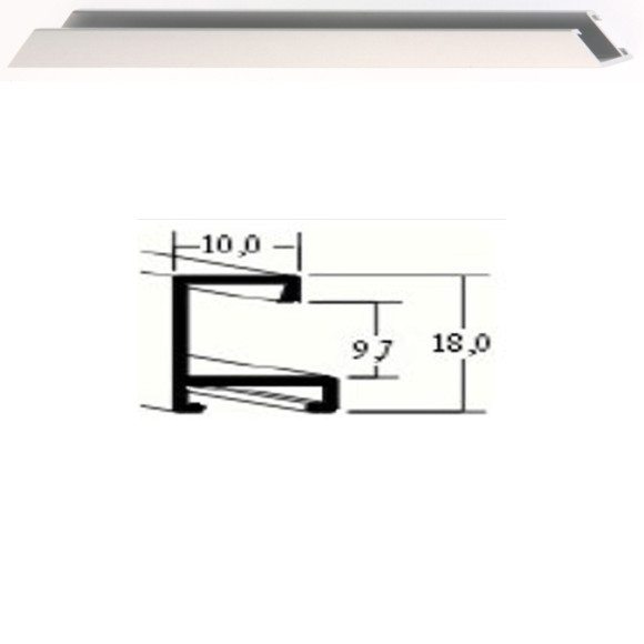 Listwa 03 004 srebrny mat cena za mb