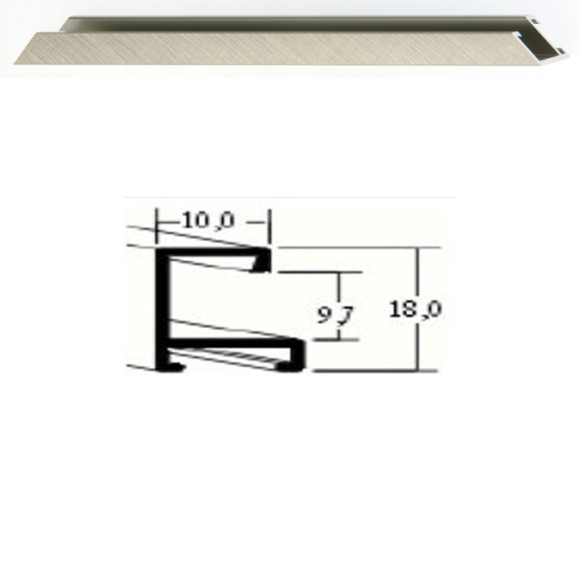 Listwa 03 150 srebro szczotkowane cena za mb