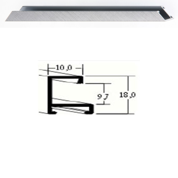 Listwa 03 153 cynowy szczotkowany. cena za mb