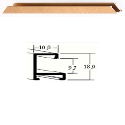 Listwa 03 155 bursztyn szczotkowany cena za mb