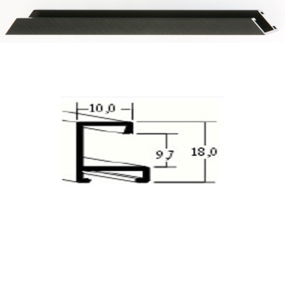 Listwa 03 156 czarny szczotkowany cena za mb