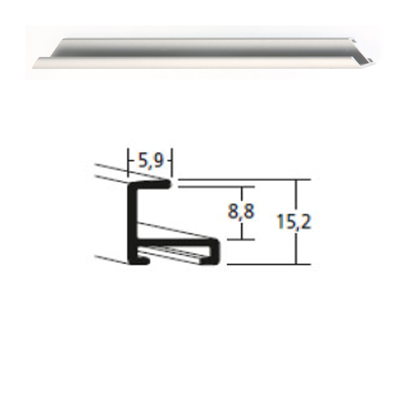 Listwa 04 004 srebrny mat cena za mb
