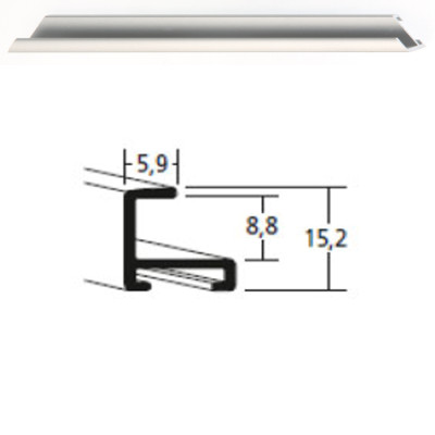 Listwa 04 004 srebrny mat cena za mb