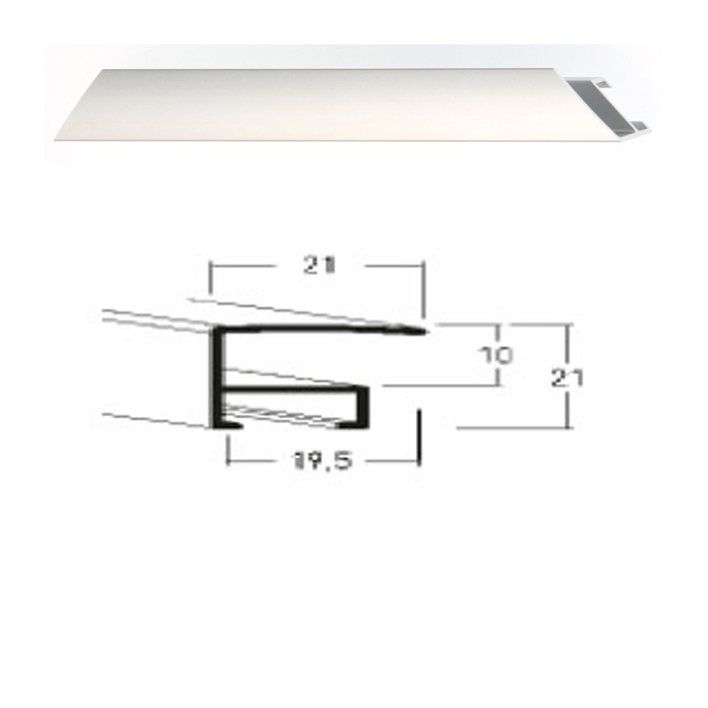 Listwa 05 004 srebrny mat cena za mb