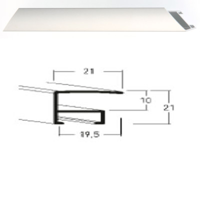 Listwa 05 004 srebrny mat cena za mb