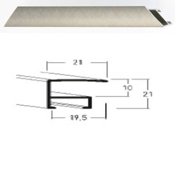 Listwa 05 150 srebro szczotkowany cena za mb