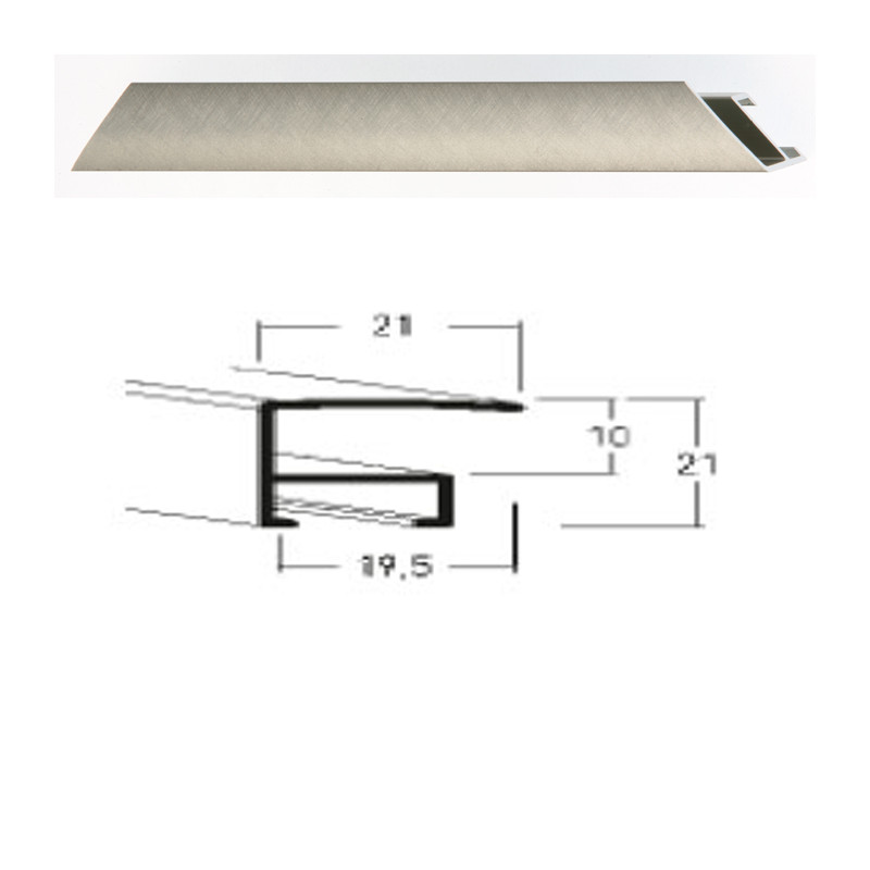 Listwa 05 150 srebro szczotkowany cena za mb