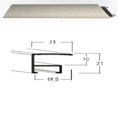 Listwa 05 150 srebro szczotkowany cena za mb