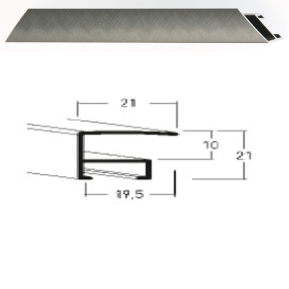 Listwa 05 154 szary szczotkowany cena za mb