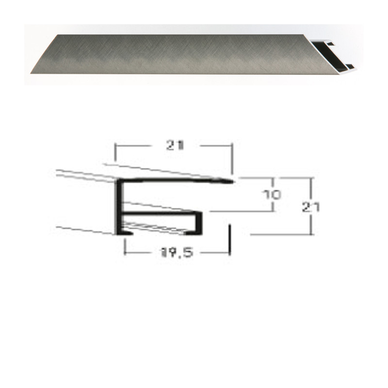 Listwa 05 154 szary szczotkowany cena za mb