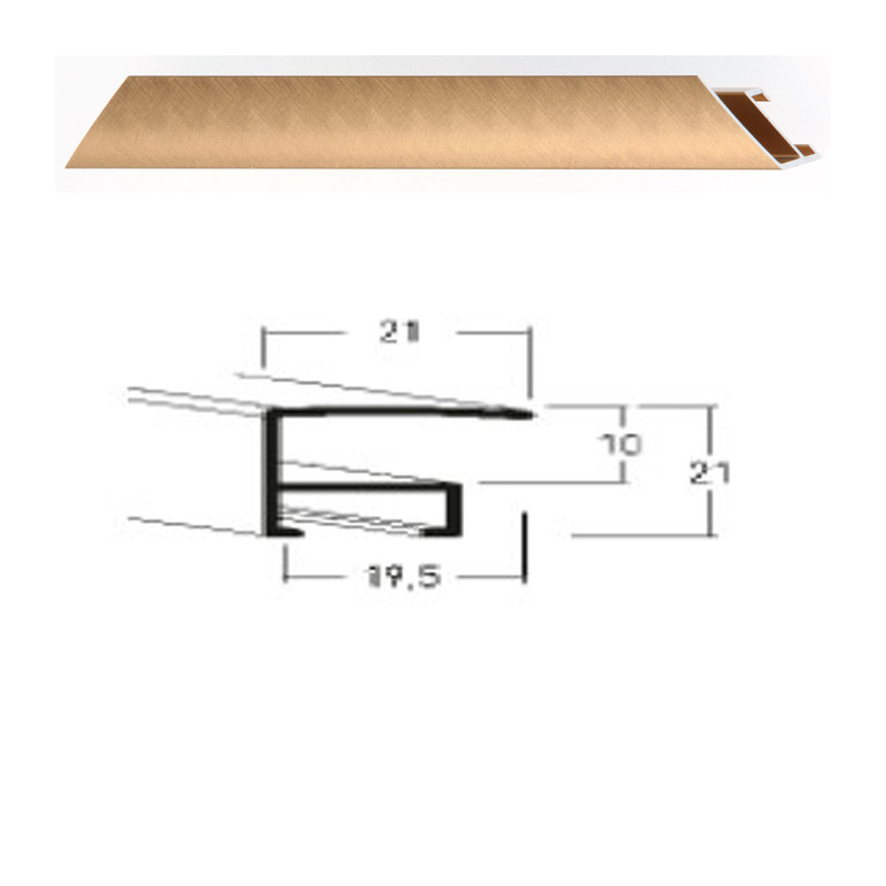 Listwa 05 155 bursztyn szczotkowany cena za mb