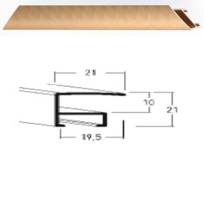 Listwa 05 155 bursztyn szczotkowany cena za mb