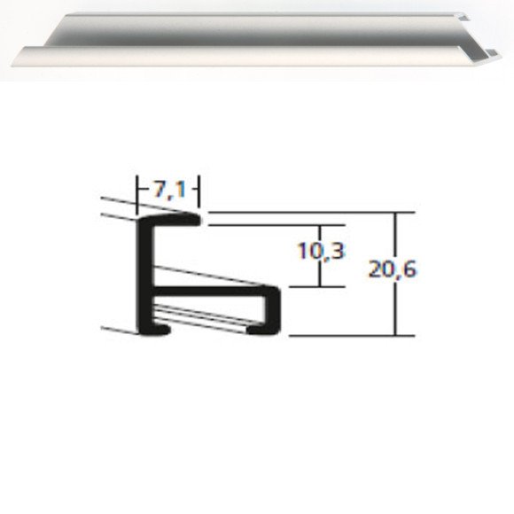 Listwa 11 004 srebrny mat cena za mb