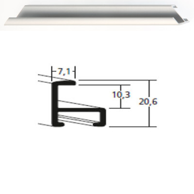 Listwa 11 004 srebrny mat cena za mb