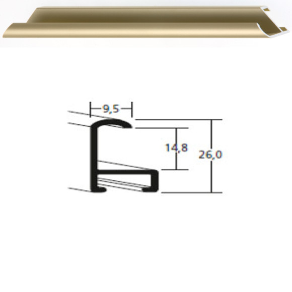 Listwa 15 002 złoty mat cena za mb