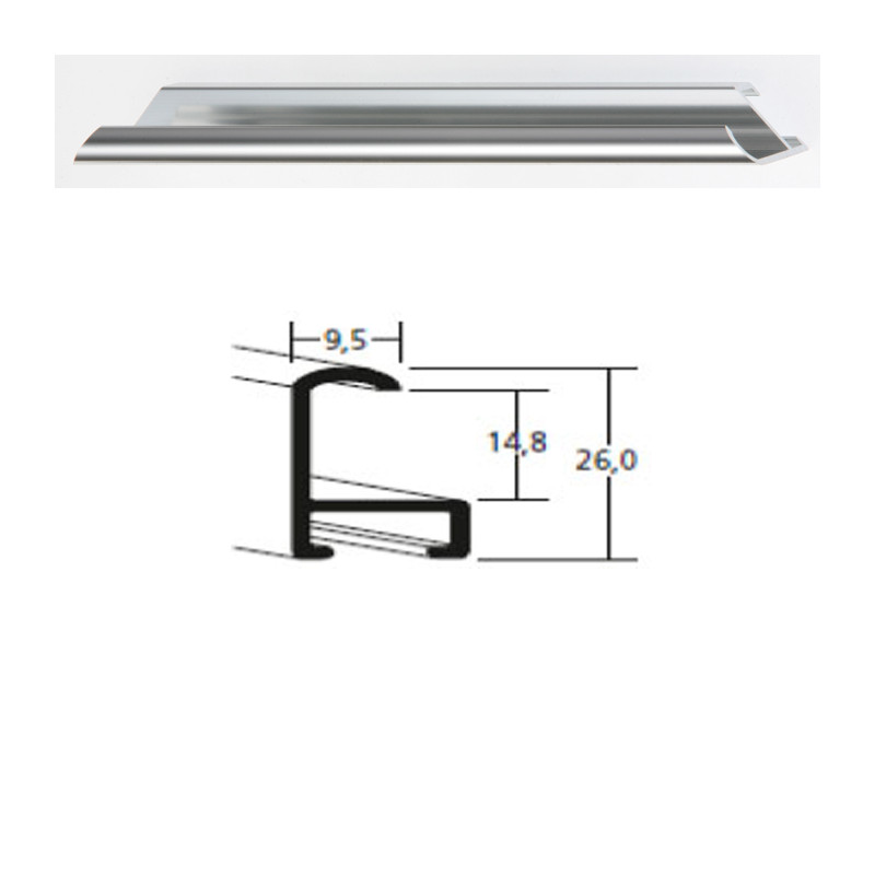 Listwa 15 003 srebrny połysk cena za mb