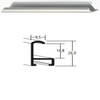 Listwa 15 004 srebrny mat cena za mb