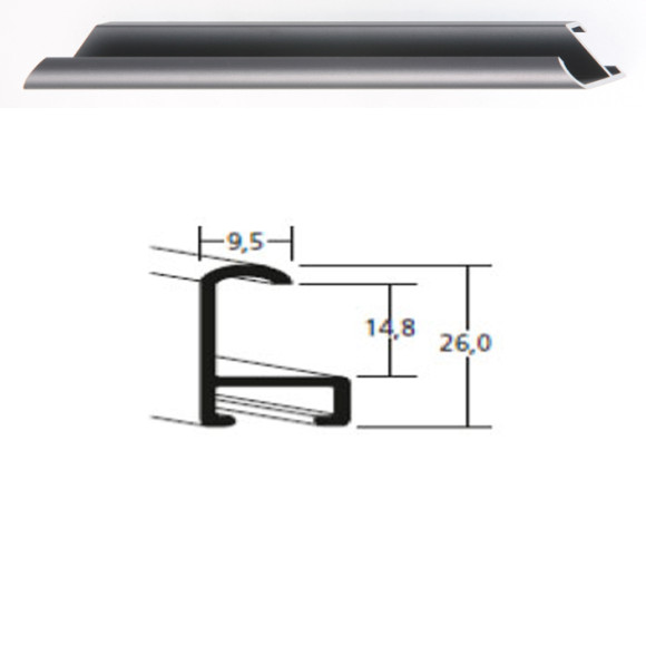 Listwa 15 010 cynowy mat cena za mb