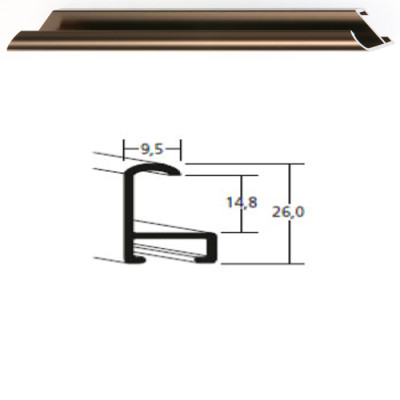 Listwa 15 018 orzech połysk cena za mb