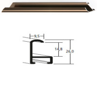 Listwa 15 018 orzech połysk cena za mb