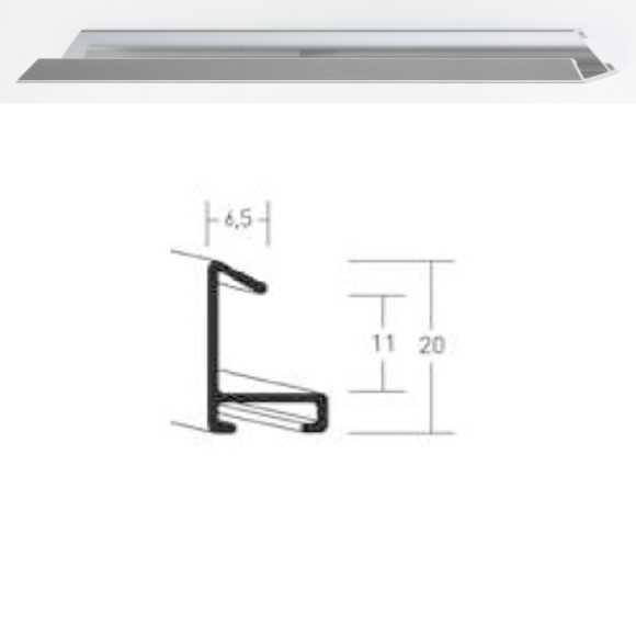 Listwa 217 003 srebrny połysk cena za mb
