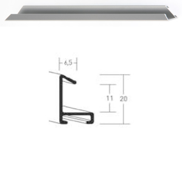 Listwa 217 004 srebrny mat cena za mb