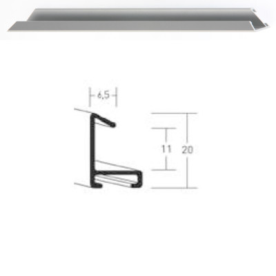 Listwa 217 004 srebrny mat cena za mb