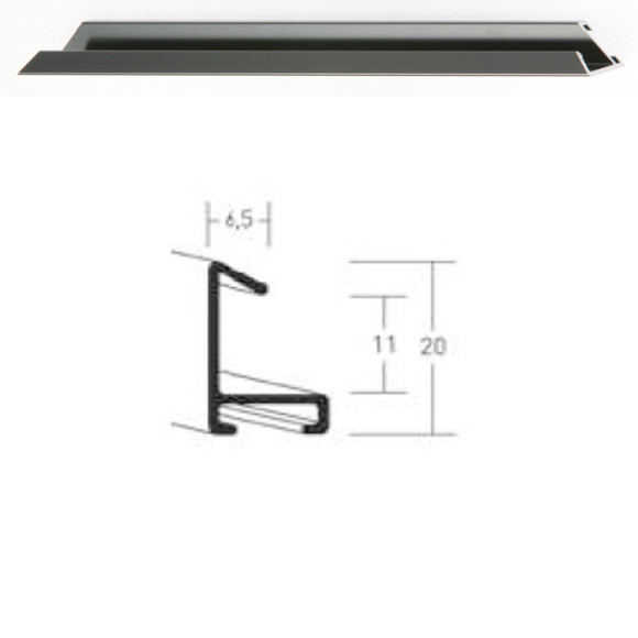 Listwa 217 006 stalowy połysk cena za mb