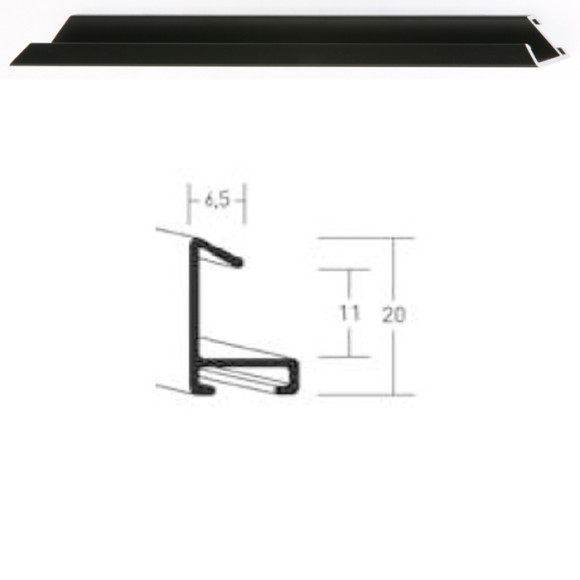 Listwa 217 021 czarny mat cena za mb