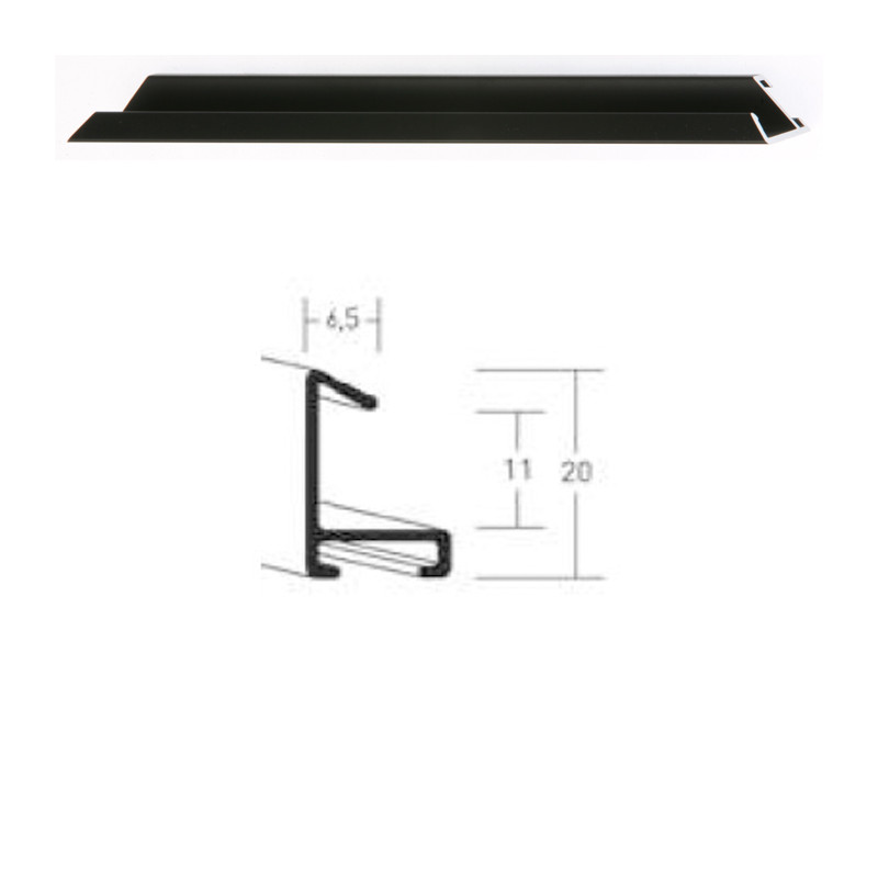 Listwa 217 021 czarny mat cena za mb