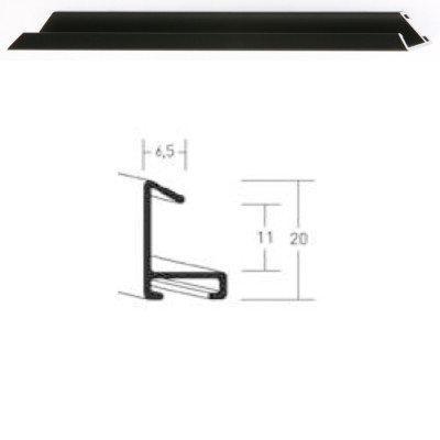 Listwa 217 021 czarny mat cena za mb