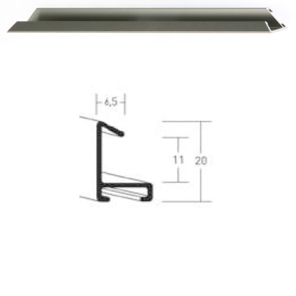 Listwa 217 150 srebrny szczotkowany cena za mb