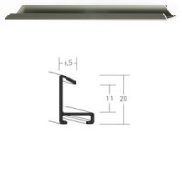 Listwa 217 150 srebrny szczotkowany cena za mb