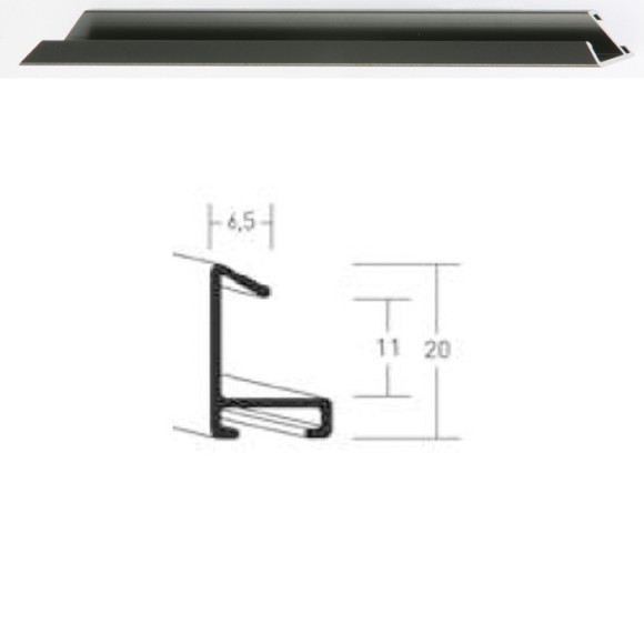 Listwa 217 154 szary szczotkowany cena za mb