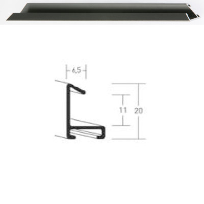 Listwa 217 154 szary szczotkowany cena za mb