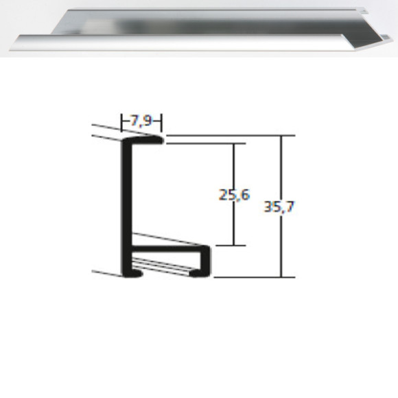 Listwa 22 003 srebrny połysk cena za mb
